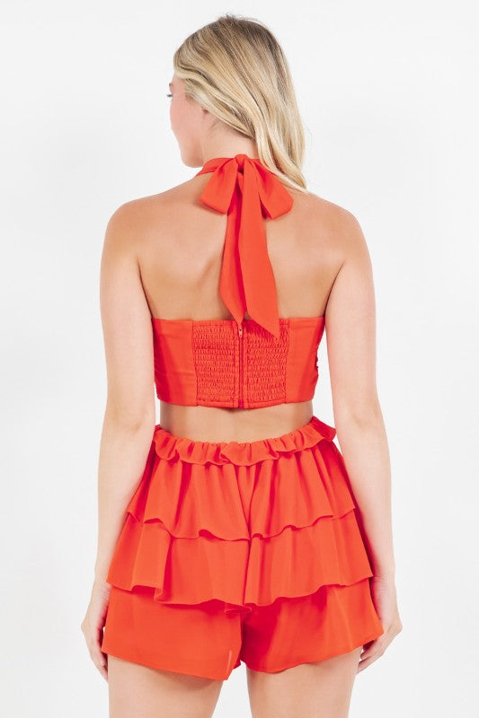 Romper Rojo Volantes