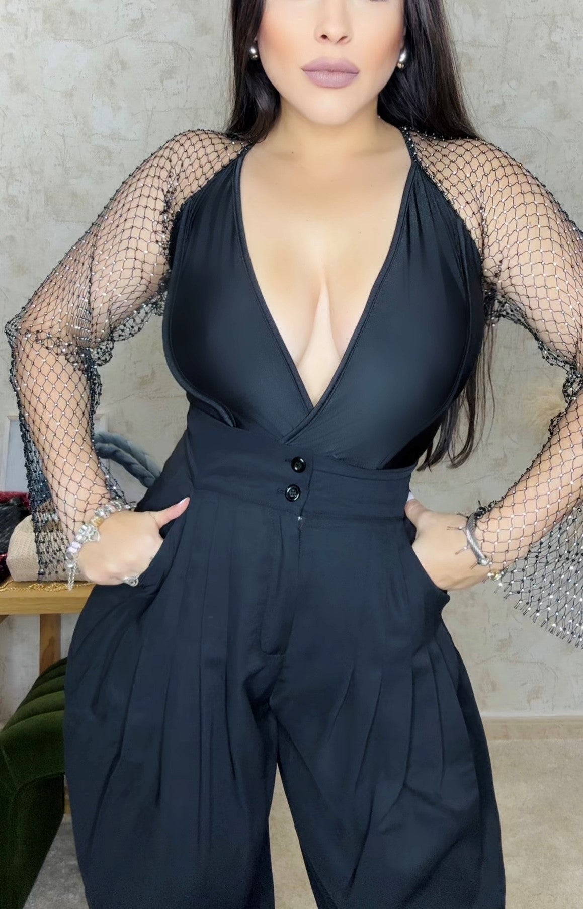 Bodysuit rhinestone