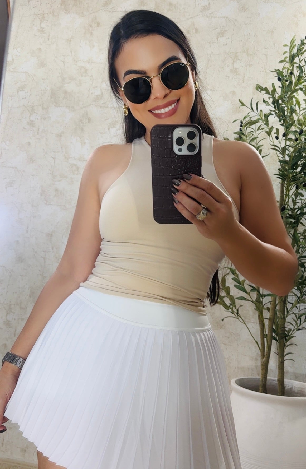 Falda/pantalon blanca