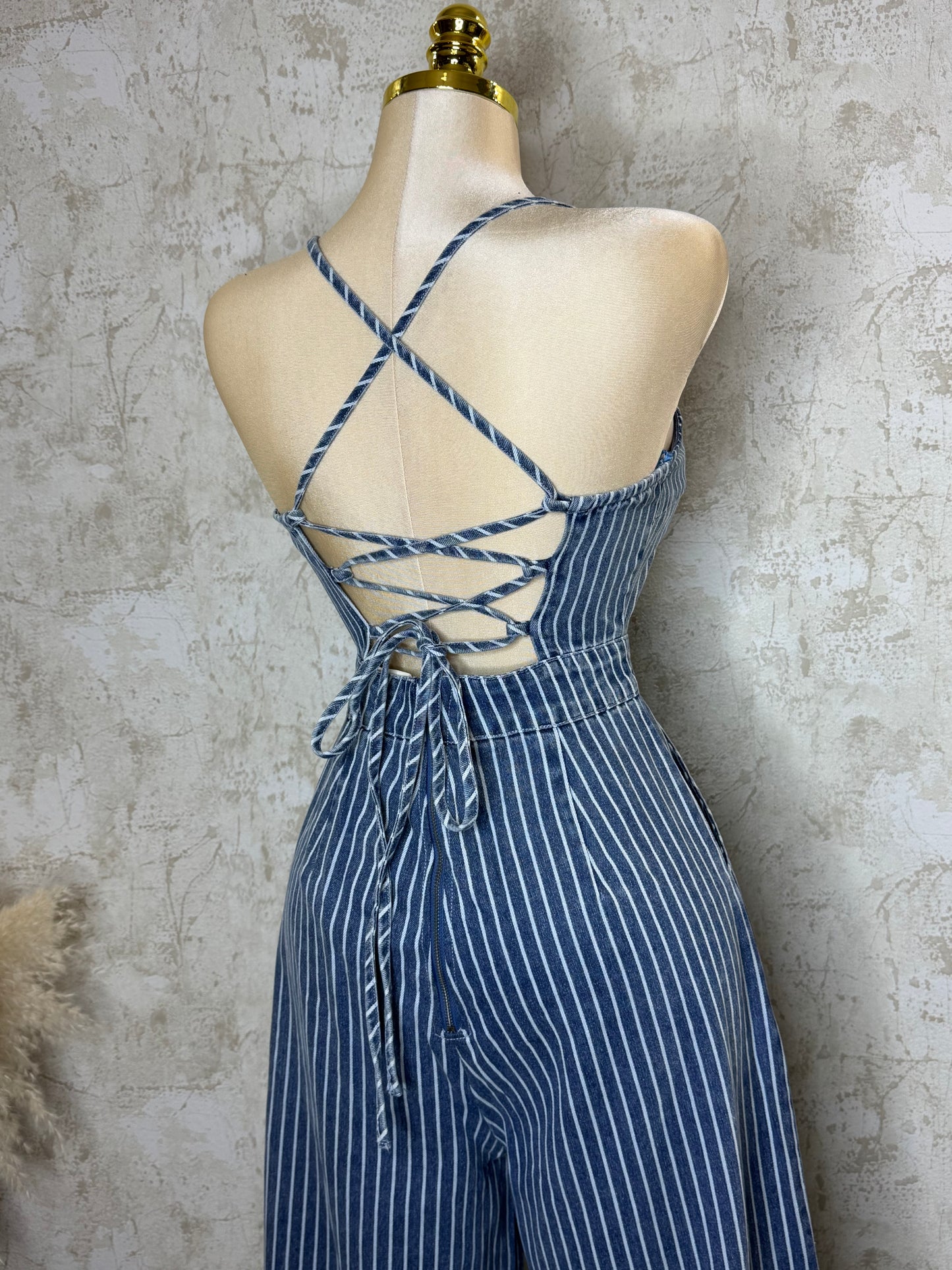 Jumpsuit Denim stripes