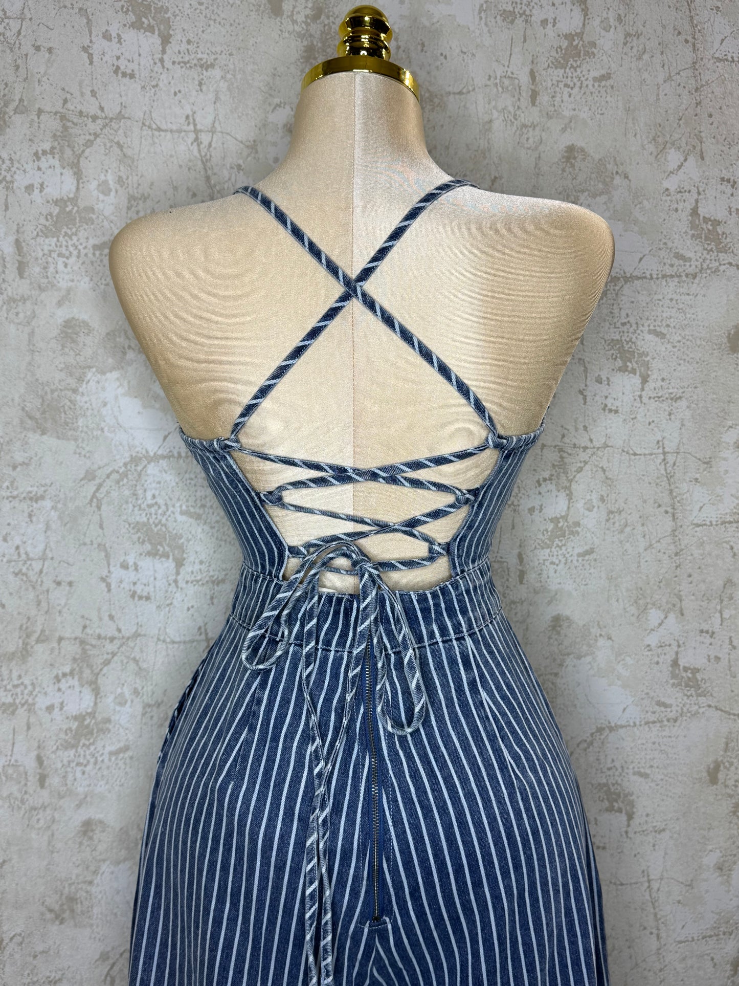 Jumpsuit Denim stripes