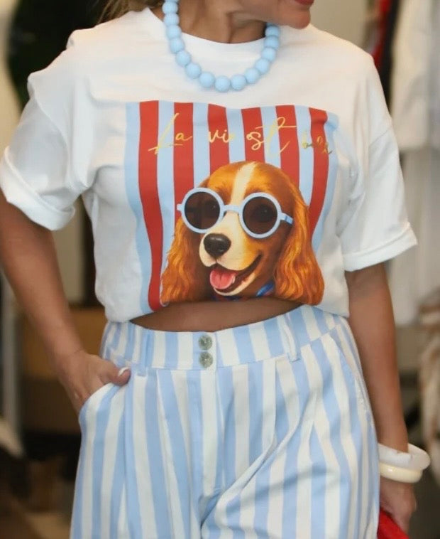 Tshirt Dogs w sunglasses / Italiana