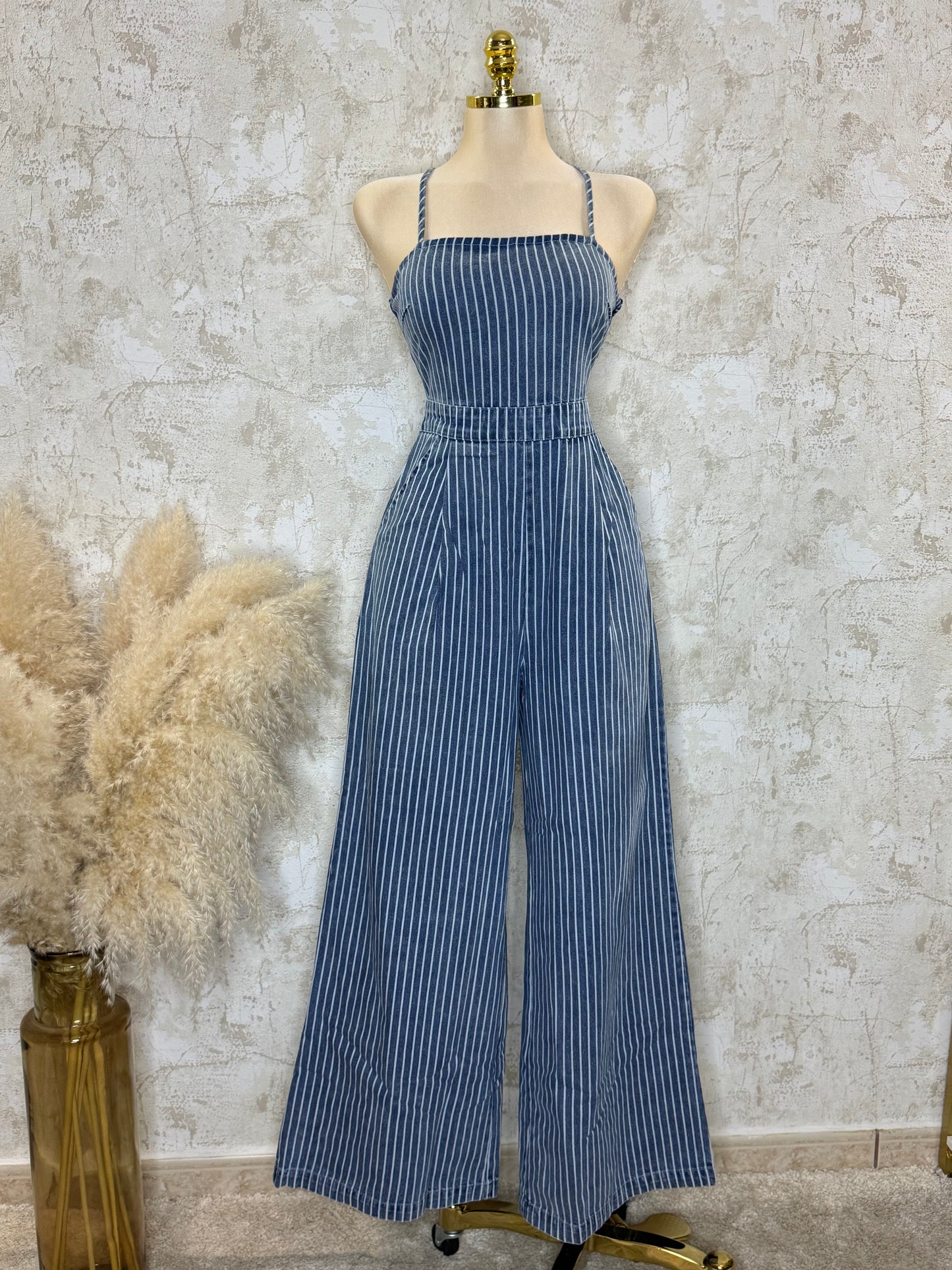 Jumpsuit Denim stripes