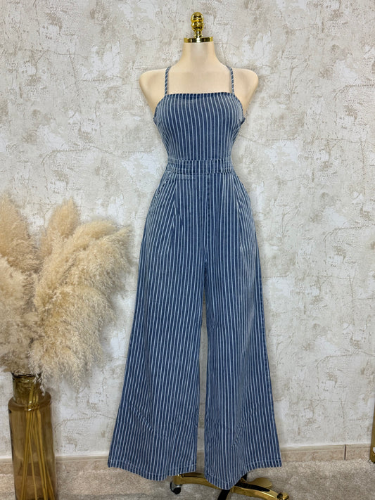 Jumpsuit Denim stripes