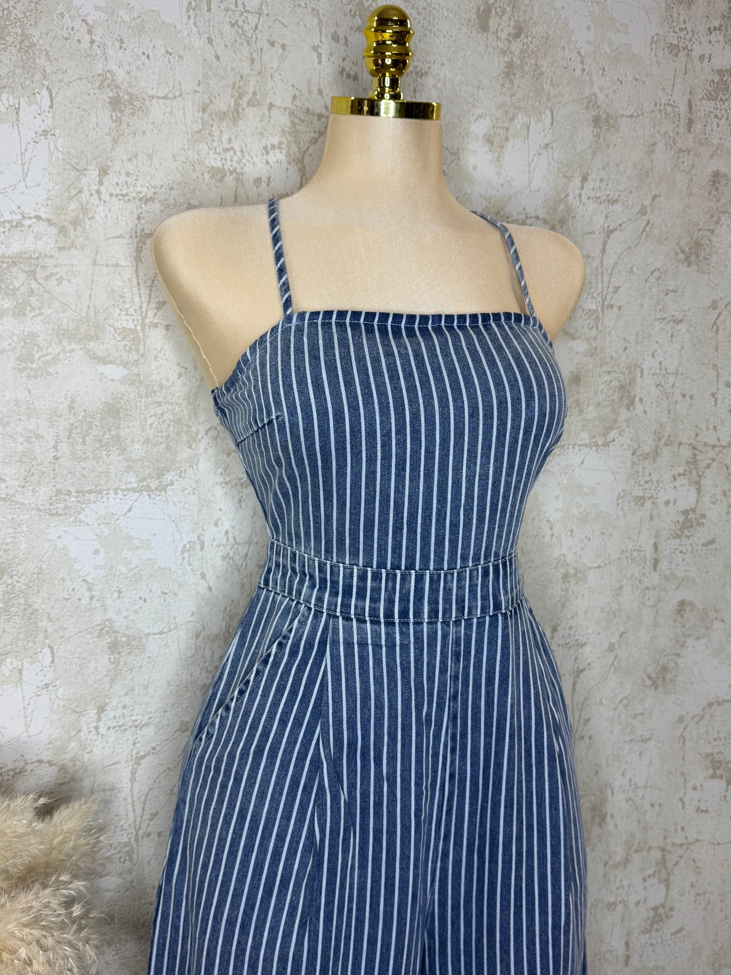 Jumpsuit Denim stripes
