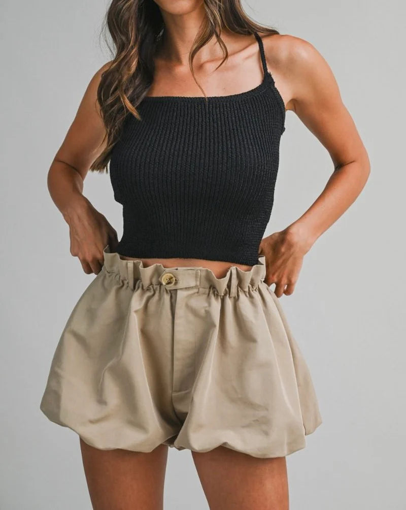 Top Black Knit Minimal