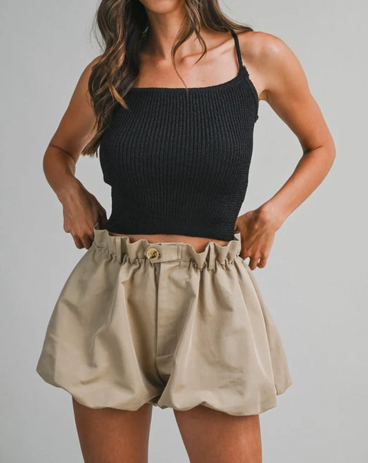 Top Black Knit Minimal