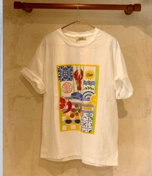 Tshirt frutas y mar / italiana