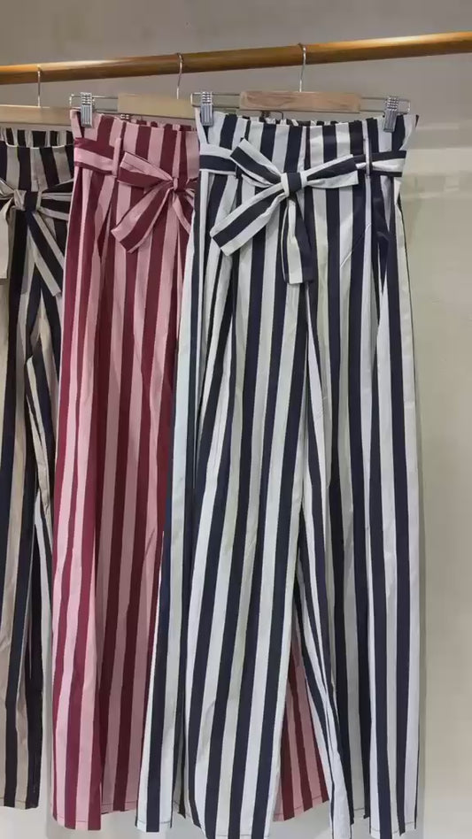 Pantalón líneas con cinto / Italiana